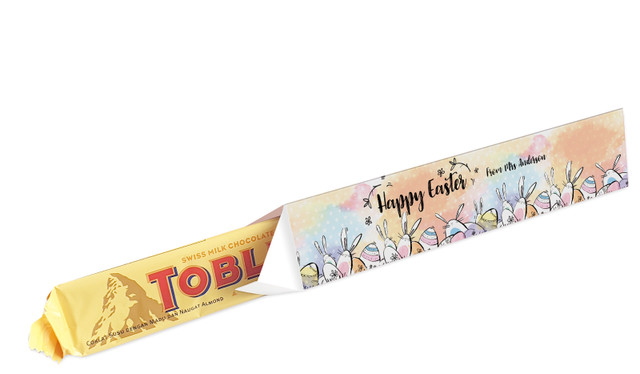 Rainbow Bunnies Personalised Toblerone Bar Box
