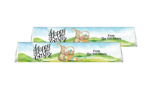 Bunny And Basket Personalised Toblerone Bar 50g