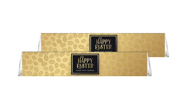 Bold Gold Easter Personalised Toblerone Bar 50g
