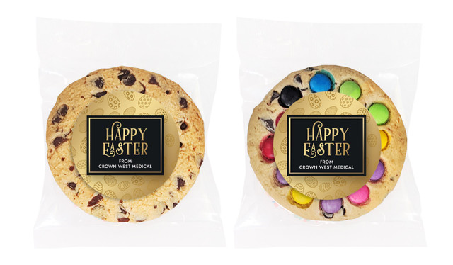 Bold Gold Easter Personalised Cookie