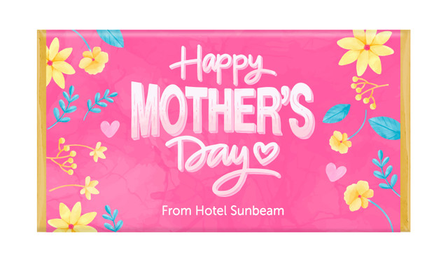 Lively Pink Mother's Day Personalised Chocolates