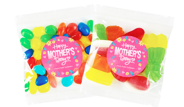 Lively Pink Mothers Day Personalised Lolly Bag