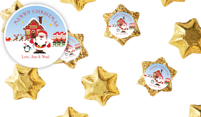 Santa's Workshop Customised Christmas Chocolate Stars