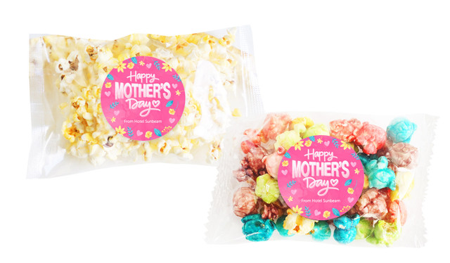 Lively Pink Mothers Day Personalised Popcorn Bag