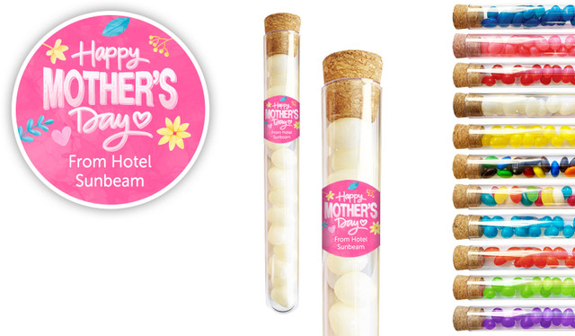 Lively Pink Mothers Day Personalised Test Tubes