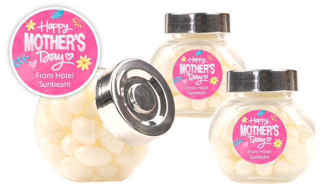 Lively Pink Mothers Day Personalised Mini Candy Jar
