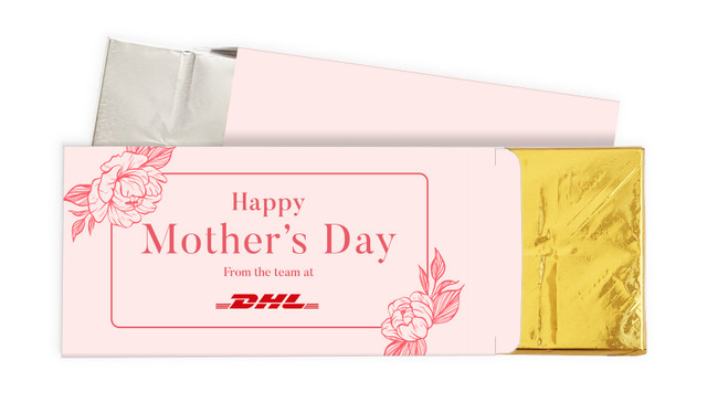 Sketched Roses Mothers Day Personalised Chocolate Bar In A Box