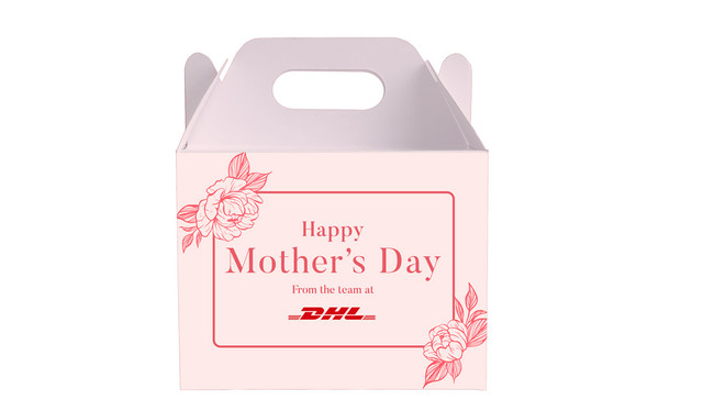 Sketched Roses Mothers Day Personalised Gable Favour Box