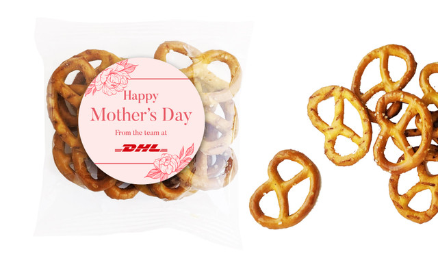 Sketched Roses Mothers Day Personalised Bag Of Pretzels