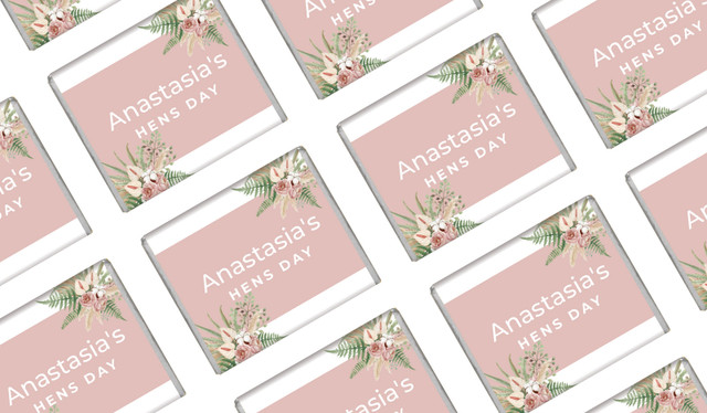 Boho Hens Night Custom Mini Chocolates