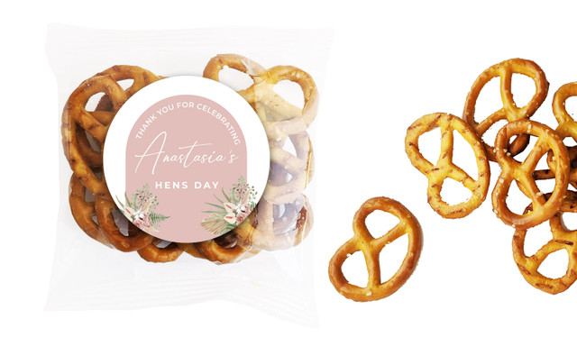 Boho Hens Night Personalised Bag Of Pretzels