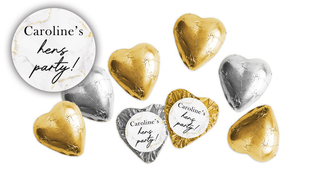 Classy Hens Night Personalised Foil Chocolate Hearts