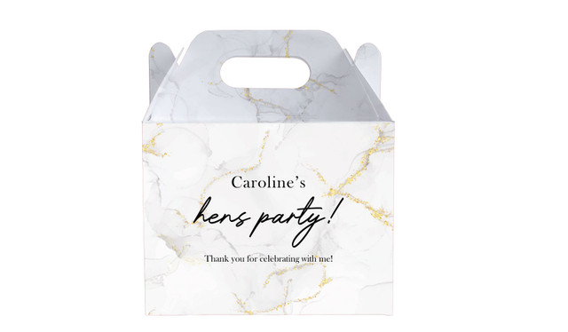 Classy Hens Night Personalised Gable Favour Box