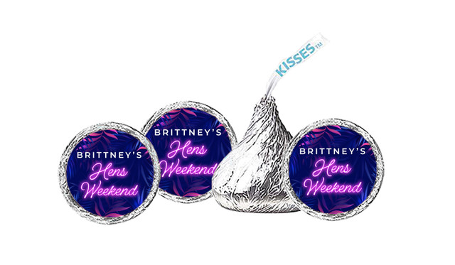 Neon Hens Night Custom Hersheys Kisses