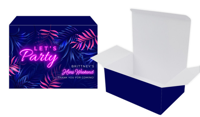 Neon Hens Night Personalised Tuck Gift Box