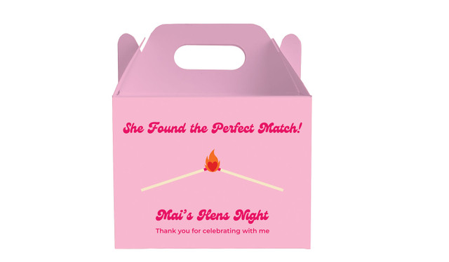 Perfect Match Hens Night Personalised Gable Favour Box