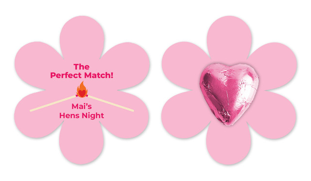 Custom Perfect Match Hens Night Flower Card