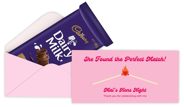 Perfect Match Hens Night Personalised Cadbury Bar Box