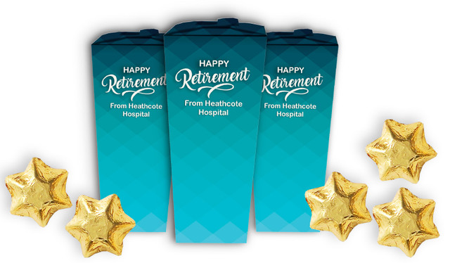 Blue Pattern Retirement Personalised Chocaboxes