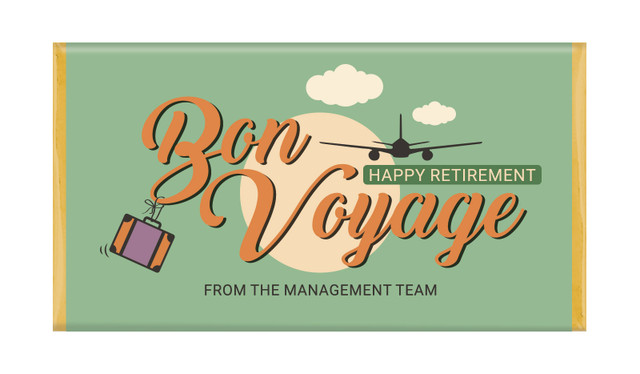 Bon Voyage Retirement Personalised Chocolate Bars