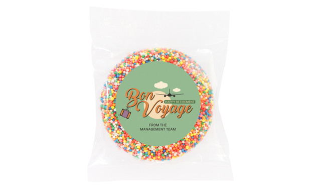 Bon Voyage Retirement Personalised Chocolate Freckle