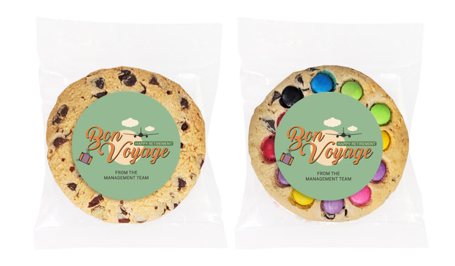 Bon Voyage Retirement Personalised Cookie