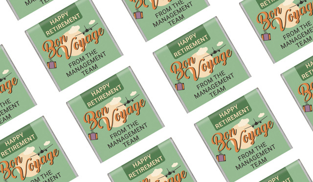 Bon Voyage Retirement Custom Mini Chocolates