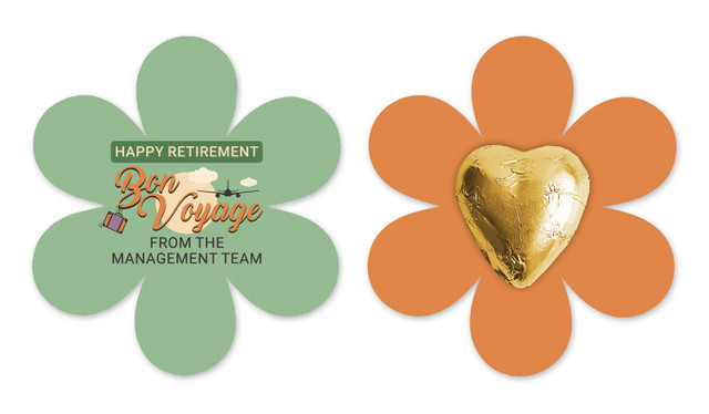 Custom Bon Voyage Retirement Flower Card