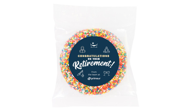 Icons Retirement Personalised Chocolate Freckle