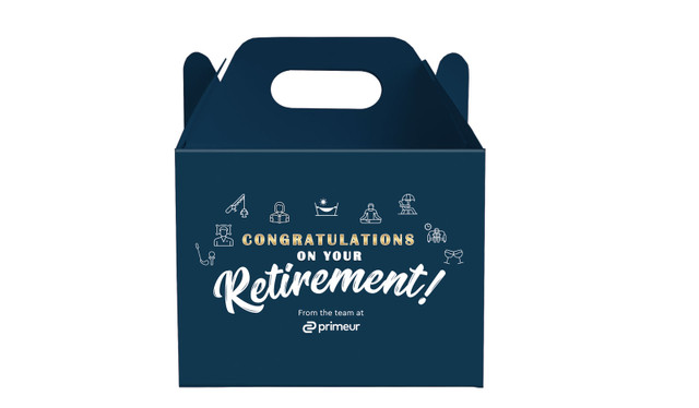 Icons Retirement Personalised Gable Favour Box