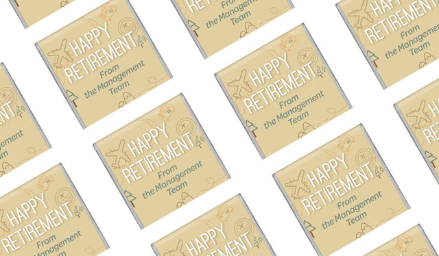Travel Map Retirement Custom Mini Chocolates