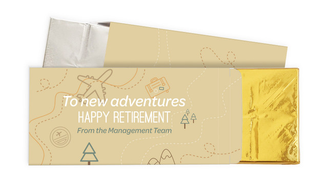 Travel Map Retirement Personalised Chocolate Bar In A Box