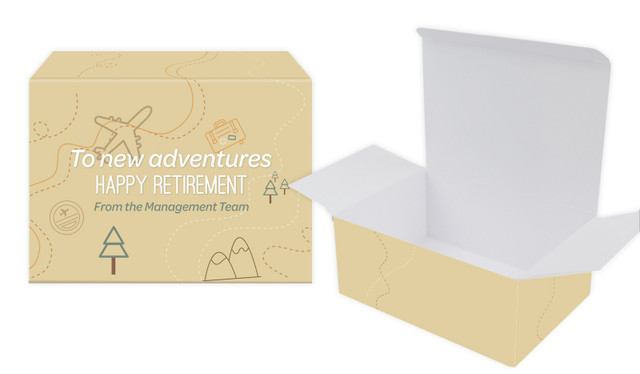 Travel Map Retirement Personalised Tuck Gift Box