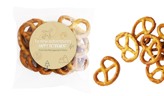Travel Map Retirement Personalised Bag Of Pretzels