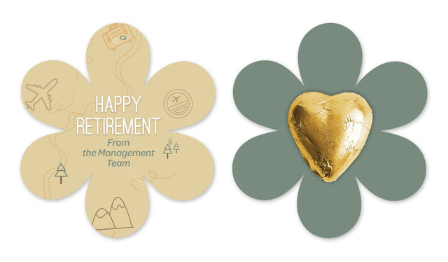 Custom Travel Map Retirement Flower Card