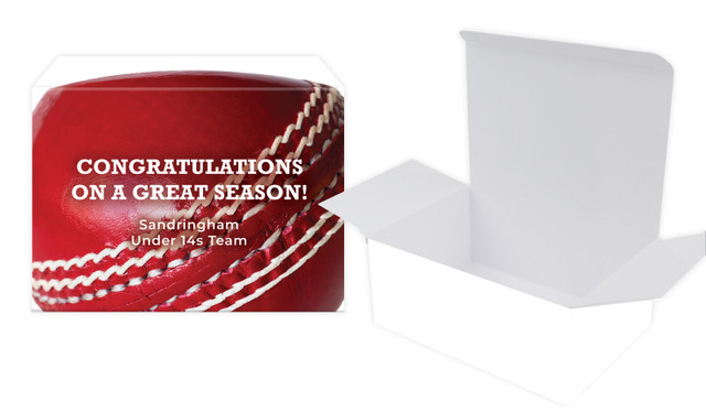 Cricket Ball Personalised Tuck Gift Box
