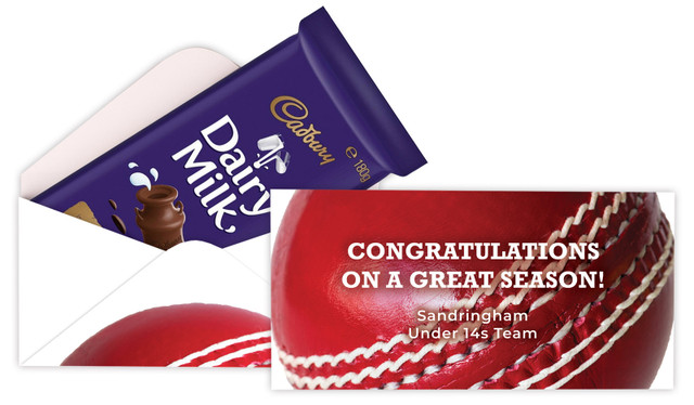Cricket Ball Personalised Cadbury Bar Box (Box Only)