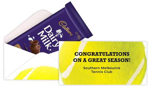 Tennis Ball Personalised Cadbury Bar Box