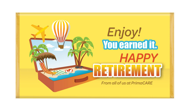 Suitcase Retirement Personalised Chocolate Bars