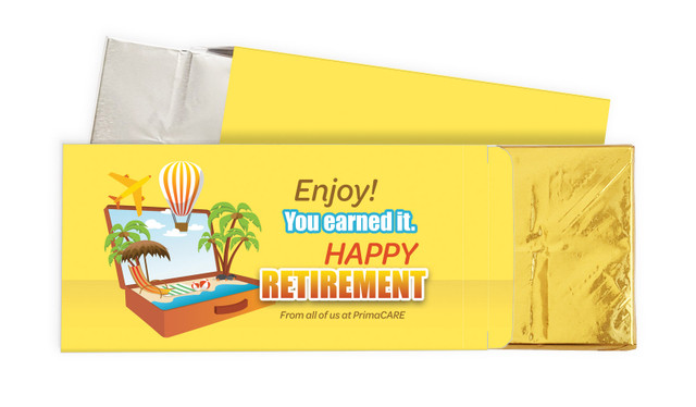 Suitcase Retirement Personalised Chocolate Bar In A Box