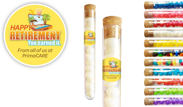 Suitcase Retirement Personalised Test Tubes
