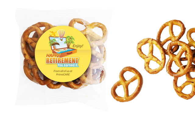 Suitcase Retirement Personalised Bag Of Pretzels