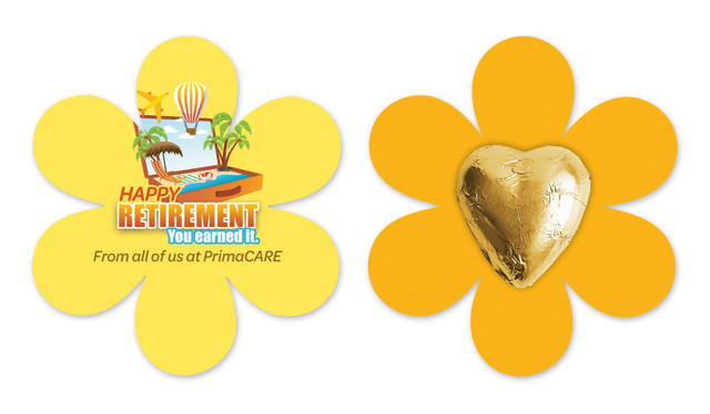 Custom Suitcase Retirement Flower Card