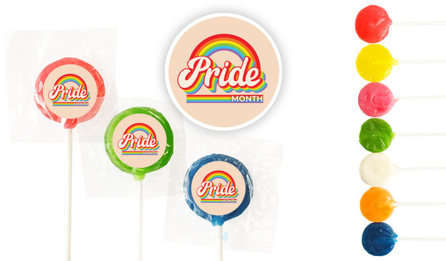 Retro Pride Custom 2.5cm Mini Lollipops