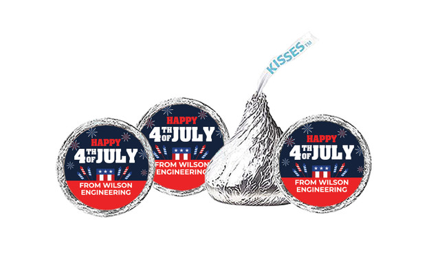 4th Of July Personalised Hersheys Kisses