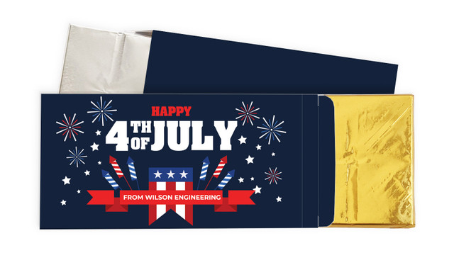 4th Of July Personalised Chocolate Bar In A Box