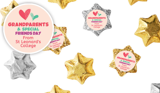 Grandparents Day Personalised Foil Chocolate Stars