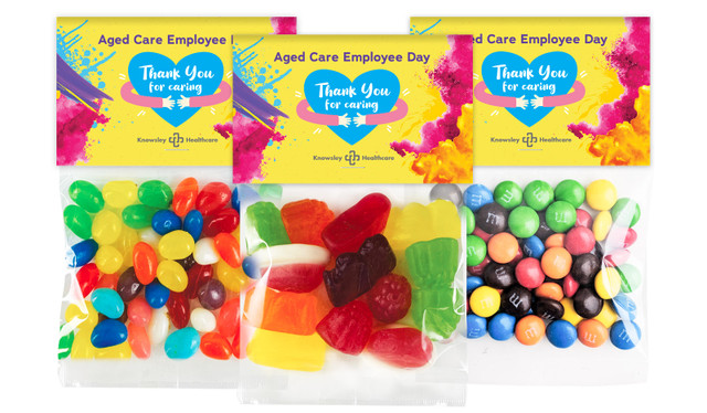 Aged Care Employee Day Personalised Lolly Bag With Topper