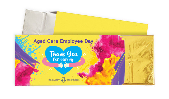 Aged Care Employee Day Personalised Chocolate Bar In A Box