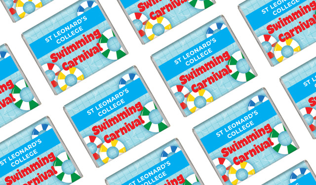 School Swimming Carnival Personalised Mini Chocolates